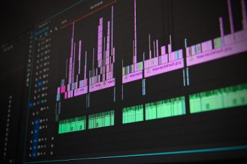 a video production company editing a clients video