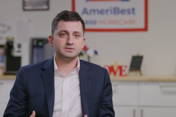 a man being interviewed